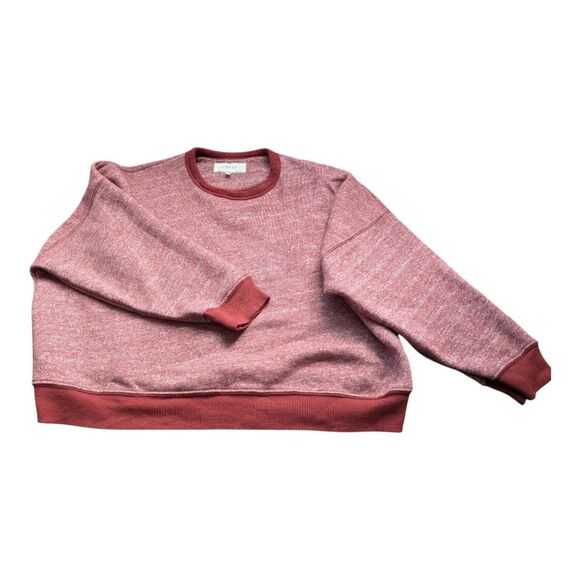 THE GREAT. Heathered Red Teammate Contrast Edging Sweatshirt Small - Picture 16 of 17